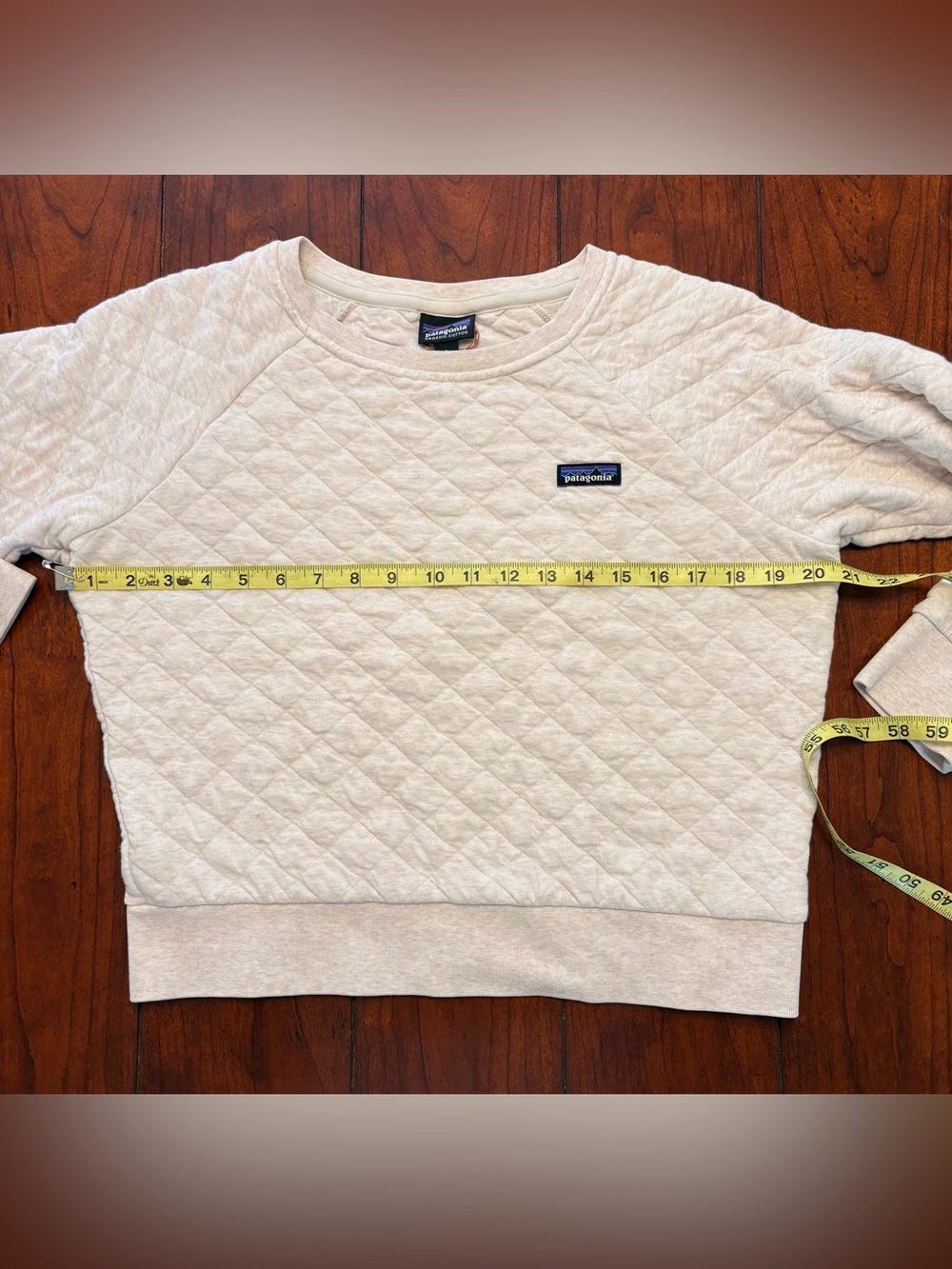 Patagonia Cream Quilted Crew Pullover - Picture 4 of 7